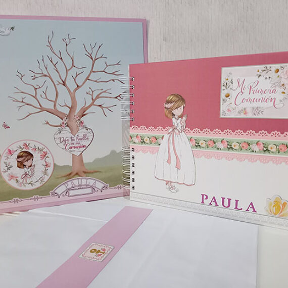 Album y Libro de Firmas de Comunión para Paula