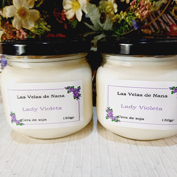 Las velas de Nana, aroma «Lady Violeta» 150gr
